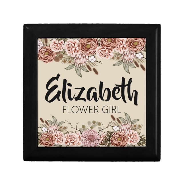Flower Girl Proposal Gift Customized Bridal Shower Box (Front)