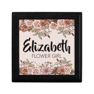 Flower Girl Proposal Gift Customized Bridal Shower Box