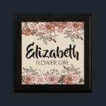 Flower Girl Proposal Gift Customized Bridal Shower Gift Box<br><div class="desc">Our boho cottagecore enchanted wedding theme flower girl proposal gift personalized bridal party jewelry keepsake box is the perfect gift for your bridesmaids and your flower girl! This unique and personalized gift box is perfect for a necklaces, earrings, rings, bracelets and trinkets. The gift box makes a beautiful and personal...</div>
