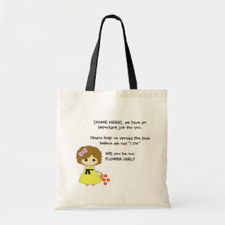 Flower Girl Proposal Tote - Brunette Bag