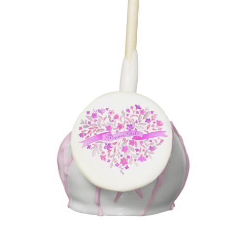 Flower girl purple bouquet wedding favor cake pops