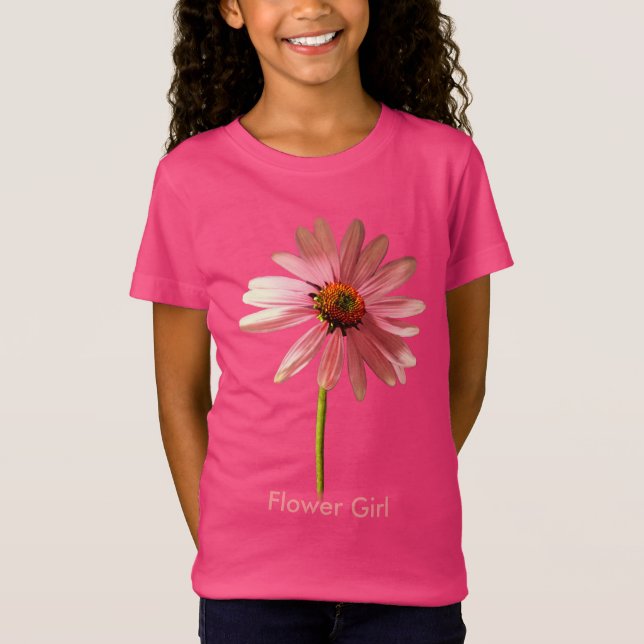 Flower Girl Purple Coneflower Echinacea purpurea T-Shirt (Front)