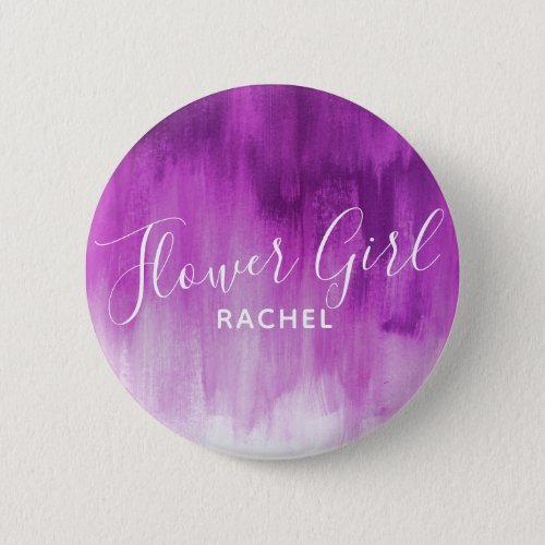 Flower girl purple mauve abstract art wedding pin