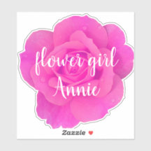 Flower Girl Purple Pink Rose Personalized Name