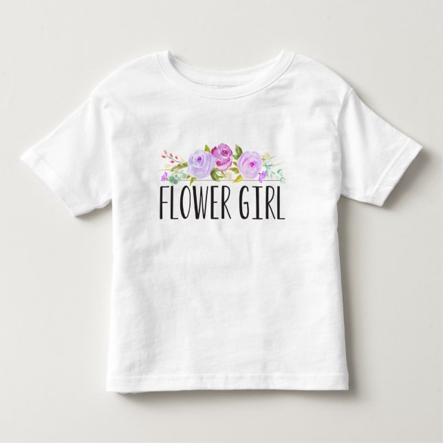 Flower Girl Purple Toddler Tee | Bridesmaid (Front)