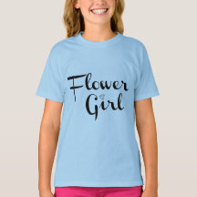 Flower Girl Retro Script Black on Blue