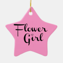 Flower Girl Retro Script Black on Pink