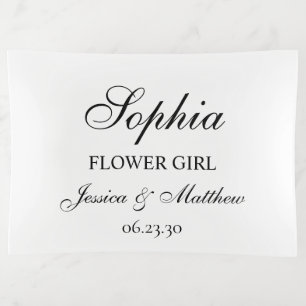 Flower Girl Script Customized Trinket Tray