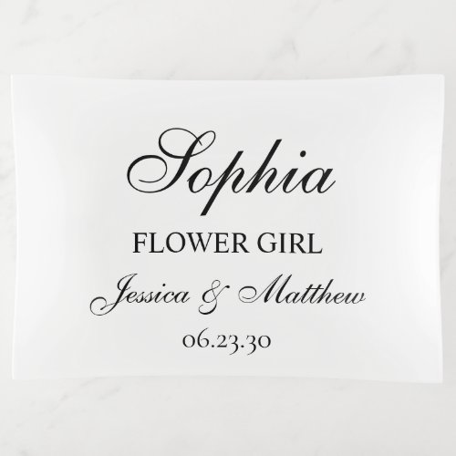 Flower Girl Script Customized Trinket Tray