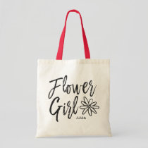 Flower Girl | Script Style Custom Wedding Tote Bag