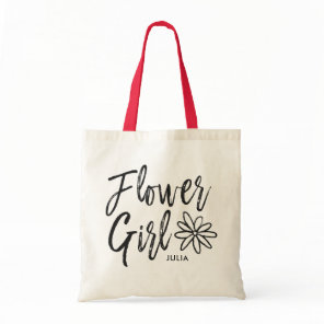 Flower Girl | Script Style Custom Wedding Tote Bag