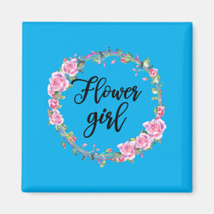 Flower Girl Shirt Girls Wedding Matching Bridal Magnet