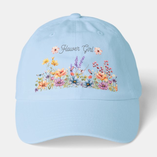 Flower Girl - Spring Floral Garden Hat (Front)