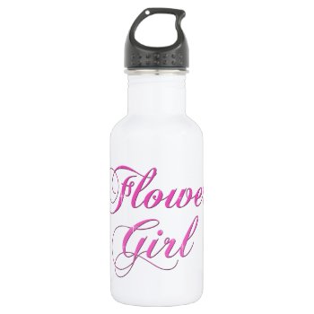 Flower Girl Stainless Steel Water Bottle by foxygrlz at Zazzle
