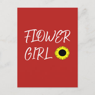 Flower Girl sunflower Postcard