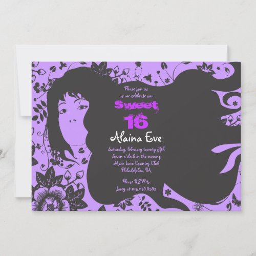 Flower Girl Sweet 16 Sixteen Invitation Invite