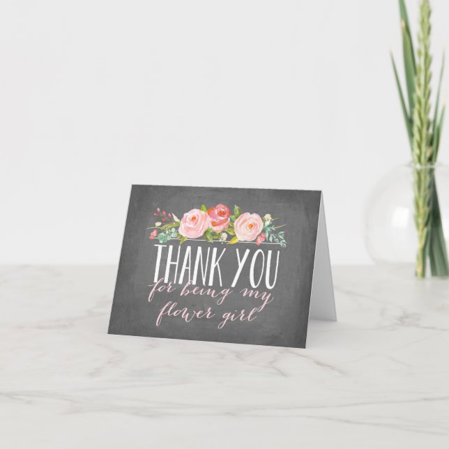 Flower Girl Thank You | Bridesmaid Card (Front)