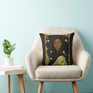 Flower Girl Throw Pillow