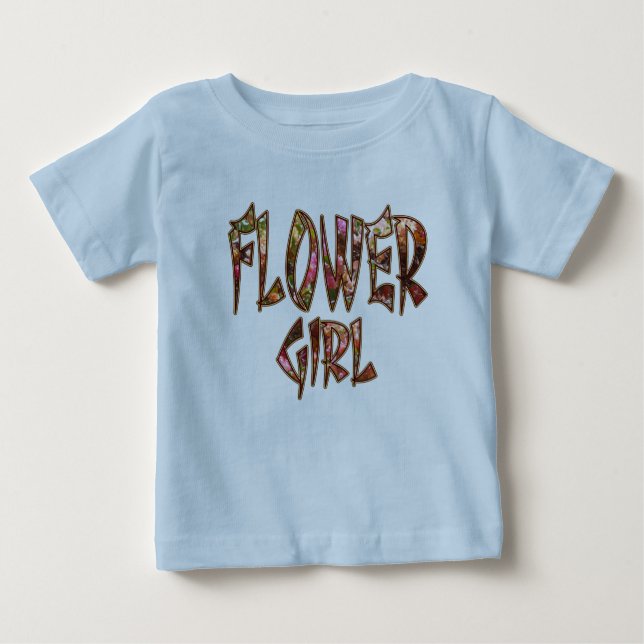 Flower Girl Toddler Ruffle Tee Customizable (Front)