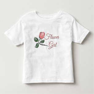 Flower Girl Toddler Ruffle Wedding T- Dress Toddler T-shirt
