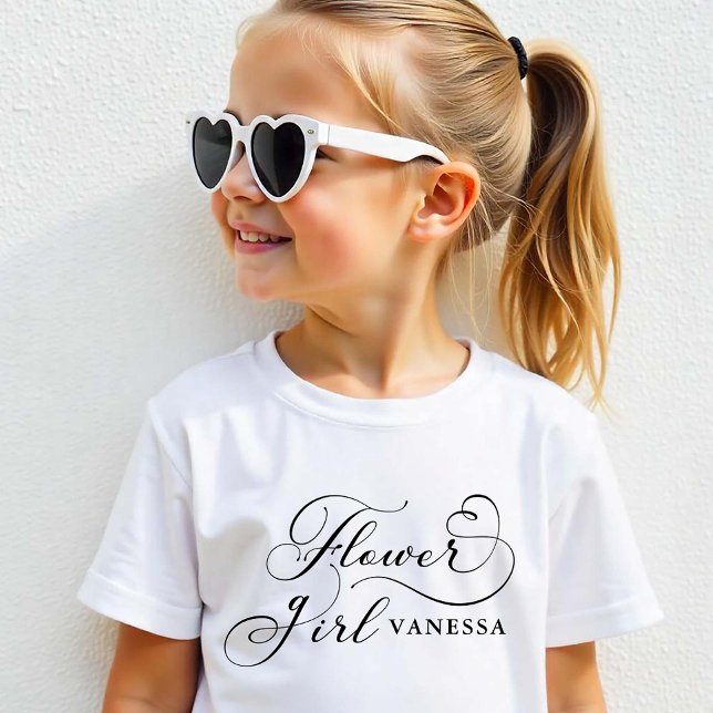 Flower Girl Toddler Shirt – Personalized Wedding  (Wedding Party Tee)