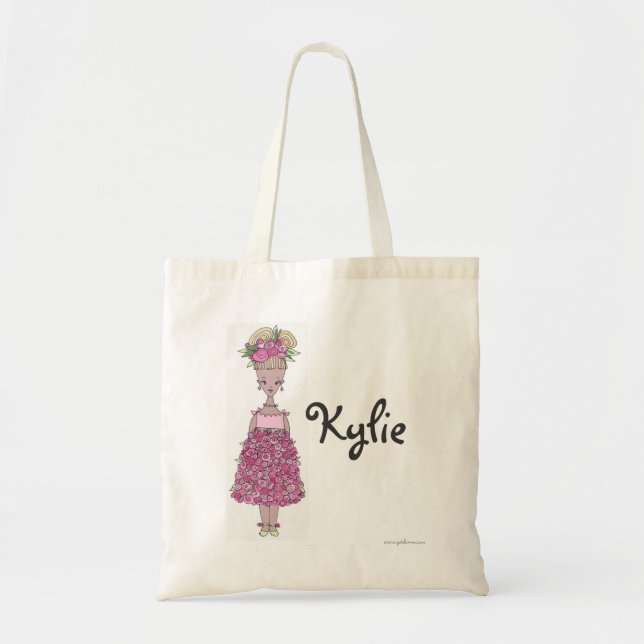 Flower Girl Tote Bag - Personalized - Kylie (Front)