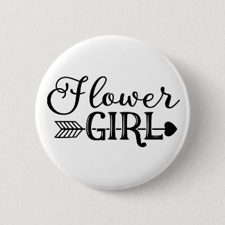Flower Girl, Tribe Arrow, Wedding Party Button