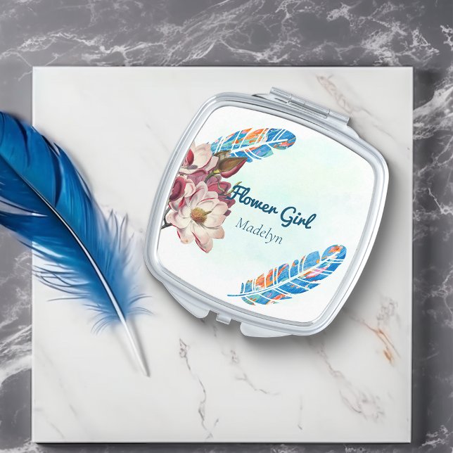 Flower Girl Vintage Magnolia Compact Mirror (Creator Uploaded)