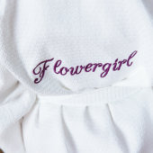 Flower Girl Waffle Robe, White (Top)