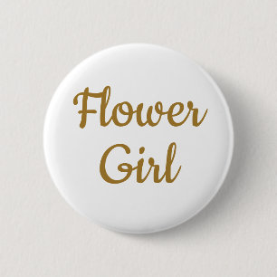 Flower girl wedding  button