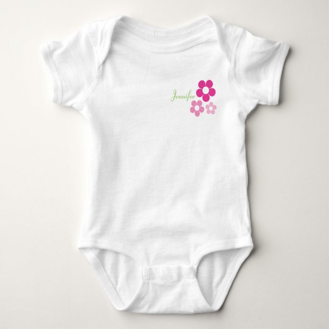Flower Girl with Name - Infant Baby Bodysuit (Front)