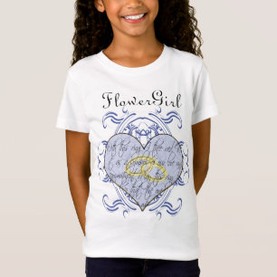 Flower Girl With periwinkle inspired blue T-Shirt
