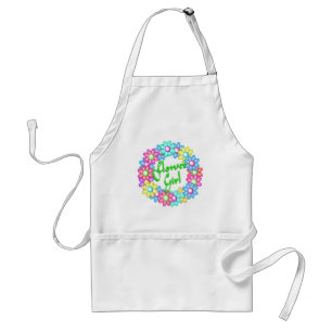 Flower Girl wreath Adult Apron