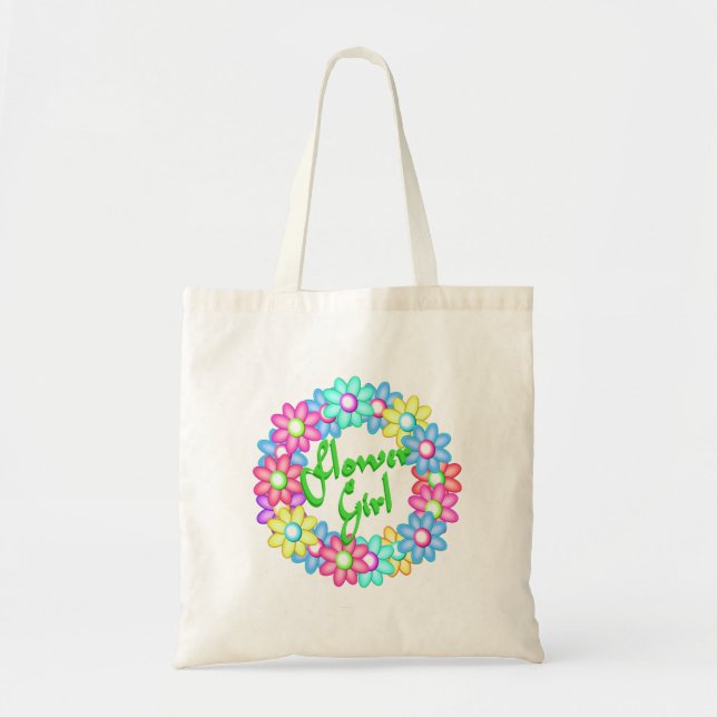 Flower Girl wreath Tote Bag (Front)