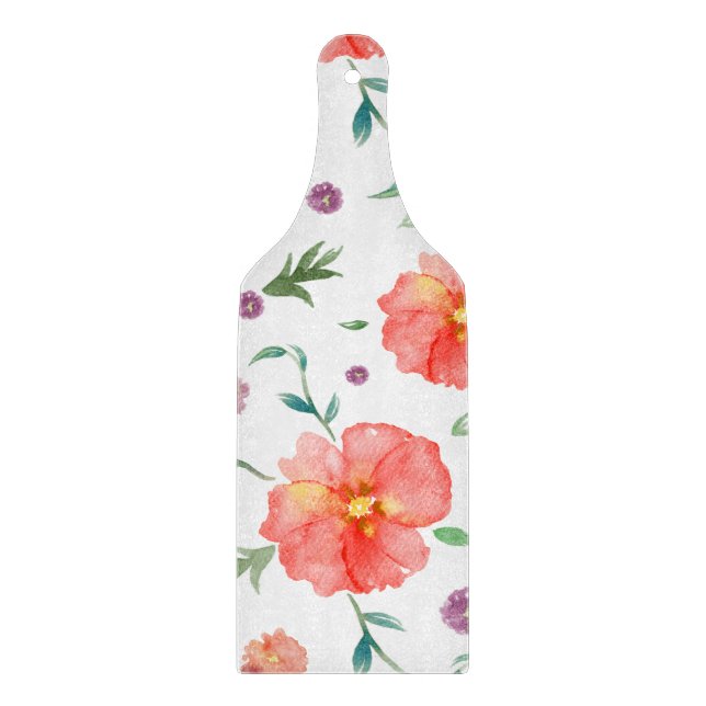 Flower Glass Cutting Board – Couple’s Kitchen Gift (Front)