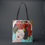 Flower Goddess,  I must Have Flowers Tote Bag<br><div class="desc">The Flower Goddess was created from my original painting with lots of flowers on my mind. Monet's quote, I must have flowers, always and always, reflects how so many of us feel about flowers. This tote would be the perfect mothers day gift or for any gardener on your list and...</div>