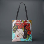 Flower Goddess,  I must Have Flowers Tote Bag<br><div class="desc">The Flower Goddess was created from my original painting with lots of flowers on my mind. Monet's quote, I must have flowers, always and always, reflects how so many of us feel about flowers. This tote would be the perfect mothers day gift or for any gardener on your list and...</div>