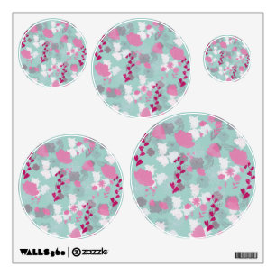 flower green wall decal