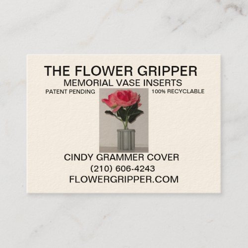 Flower Gripper Resized Back Business Card