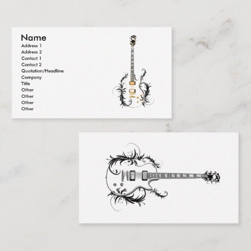 flower_guitar business cards