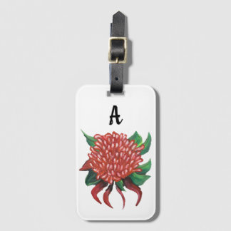 Flower Hand drawn Waratah Luggage Tag