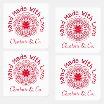 Flower Handmade With Love Product Personalized Lab Labels by Flissitations at Zazzle