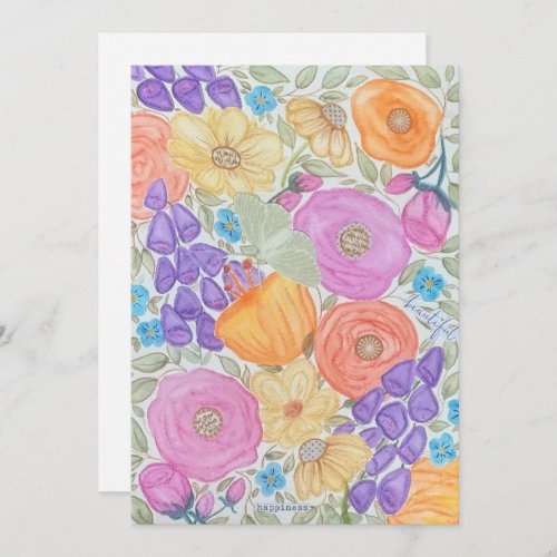 Flower Happiness Any Occasion Cards