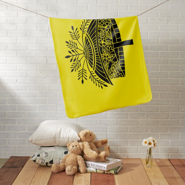 Flower hat baby blanket (In Situ)