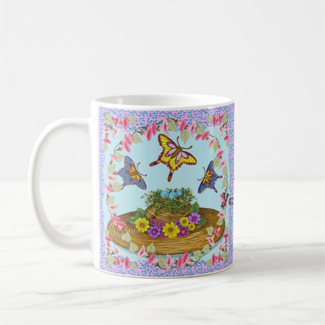 Flower Hat Nest  Coffee Mug (Left)