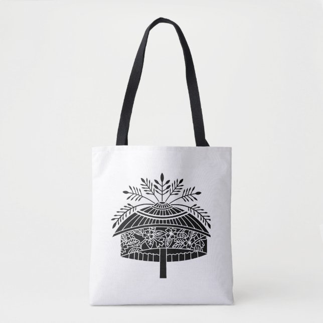 Flower hat tote bag (Front)