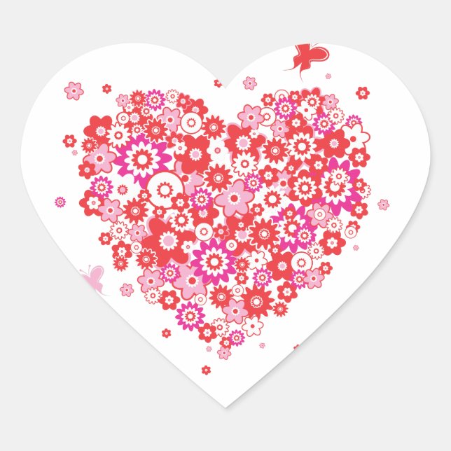 Flower Heart 1 Sticker (Front)