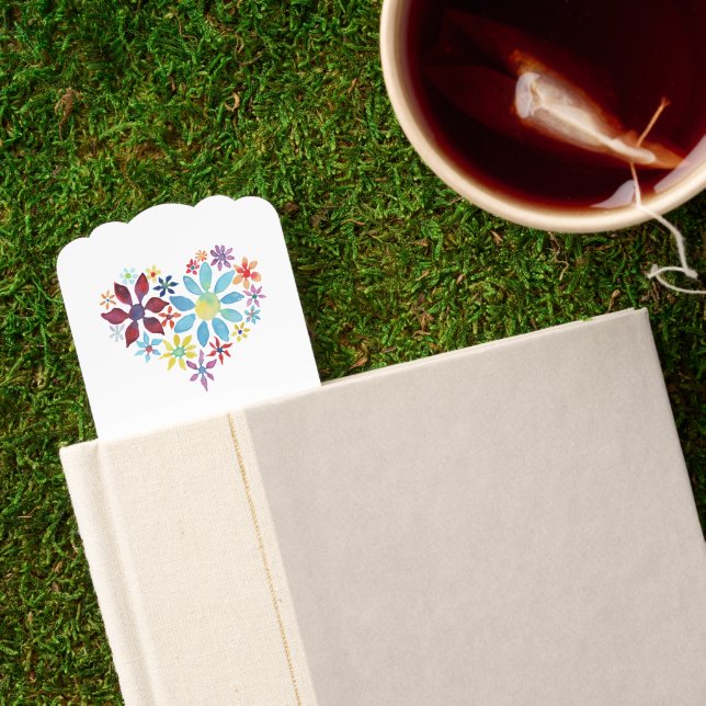 Flower Heart  Bookmarks (Closed Book)
