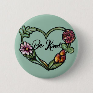 Flower Heart Button