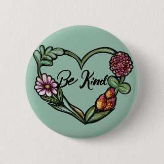 Flower Heart Button